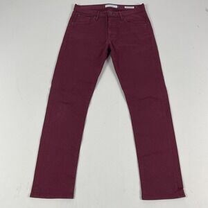Peter Manning Pants Mens 29x28 Red Chino Slim Stretch 5-Pocket Cotton PMNYC